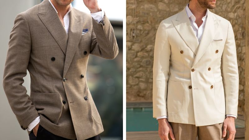 Blazer linen double-breasted