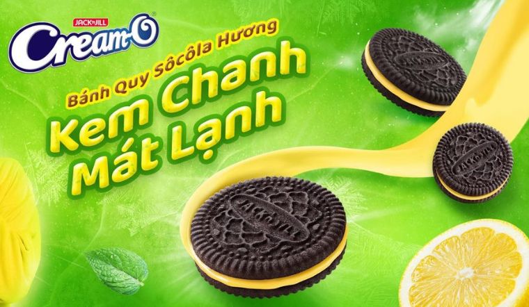 Giới thiệu bánh quy socola Cream-O kem lạnh hương chanh bạc hà mới