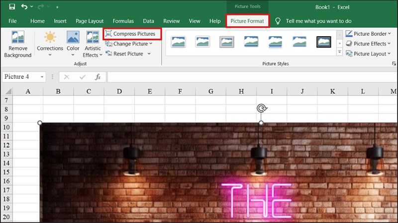 Cách giảm kích thước bảng tính Excel