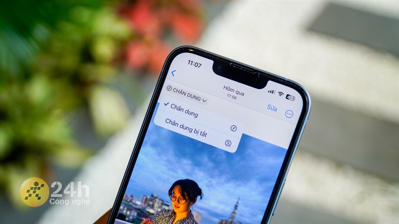 Tính năng Bật/Tắt Chân dung bên trong ứng dụng Ảnh.