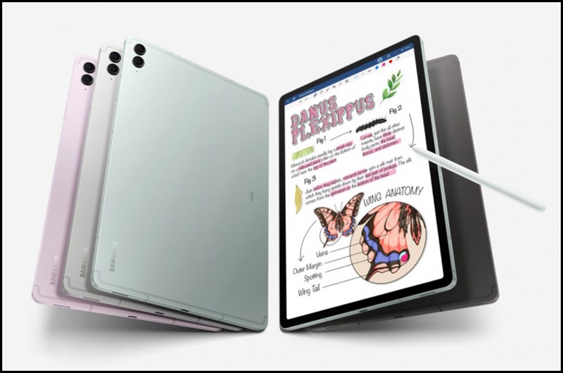 Galaxy Tab S9 FE+ còn có nhiều màu sắc trẻ trung để người dùng lựa chọn. Nguồn: Samsung.