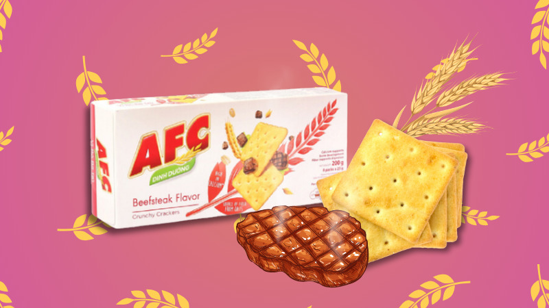 Bánh cracker AFC dinh dưỡng vị bò bít tết có gì đặc biệt?