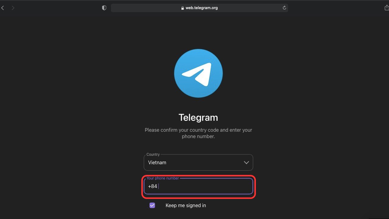 Cách đăng nhập Telegram