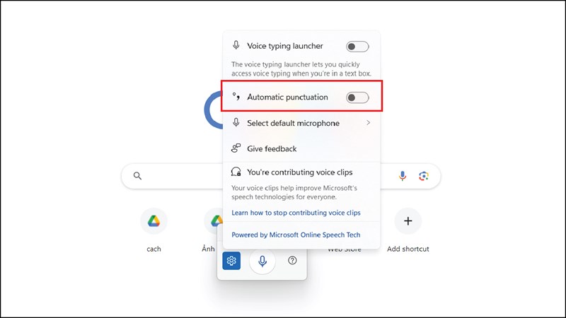 Cách nhập liệu bằng giọng nói