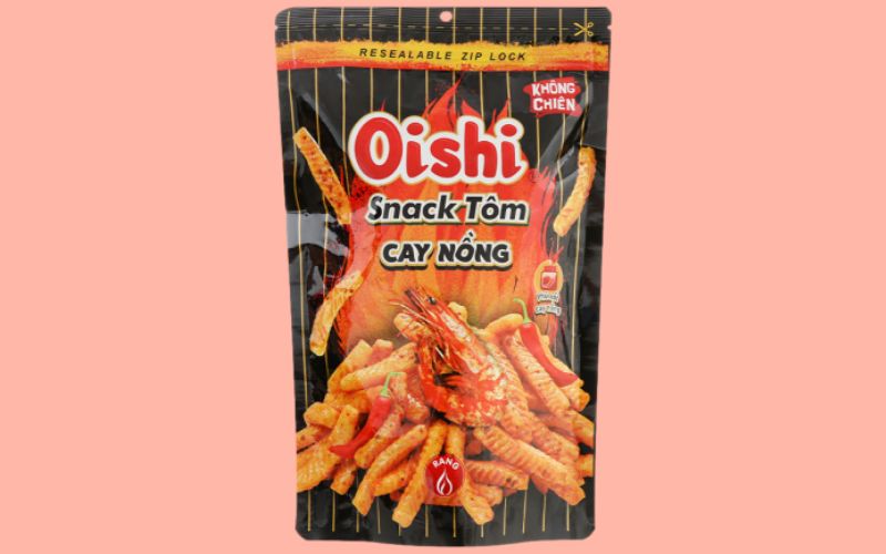 Snack tôm vị cay nồng Oishi