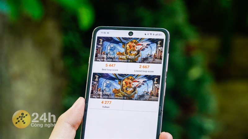 OPPO Find N3 Flip đạt được những điểm số hiệu năng ấn tượng. OPPO Find N3 Flip đạt được những điểm số hiệu năng ấn tượng.