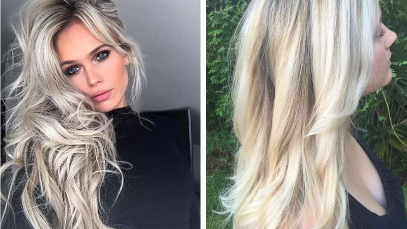 Tóc butter blonde với các màu tóc sáng