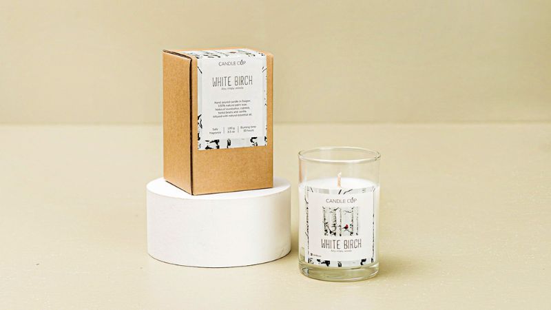 Nến thơm Candle Cup White Birch