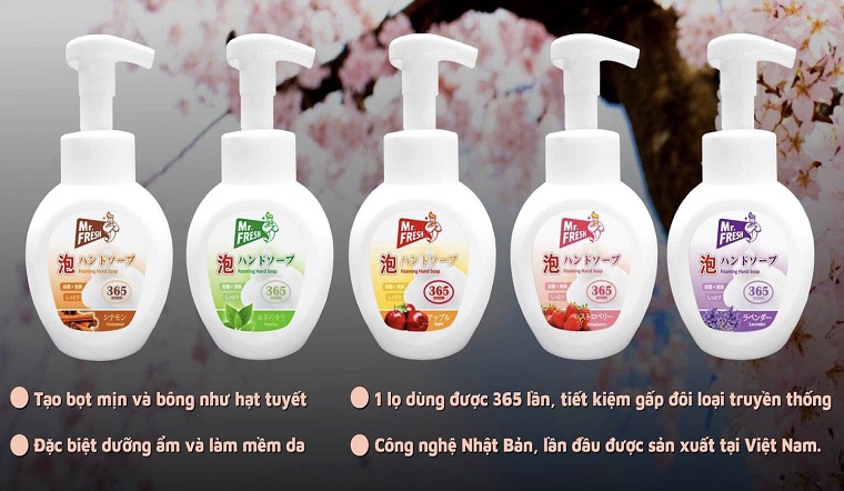 Tìm hiểu công dụng của các loại sữa rửa tay Mr.Fresh