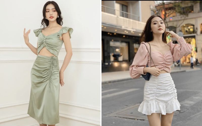 Chân váy kaki nữ kèm dây rút chỉnh độ rộng, dáng ngắn túi hộp màu đen, rêu  DELIZ | Shopee Việt Nam