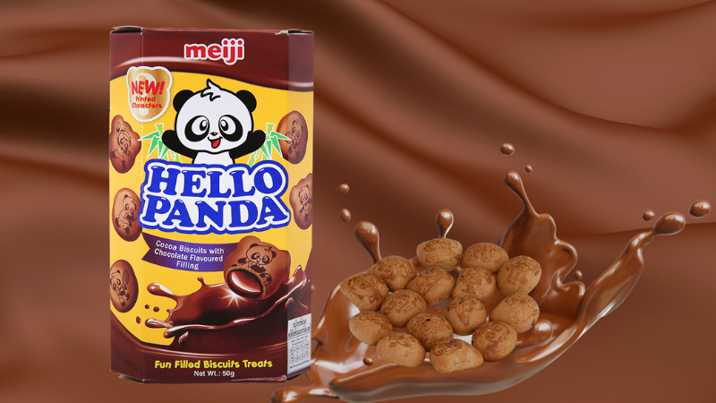 Bánh gấu Meiji Hello Panda Double Chocolate