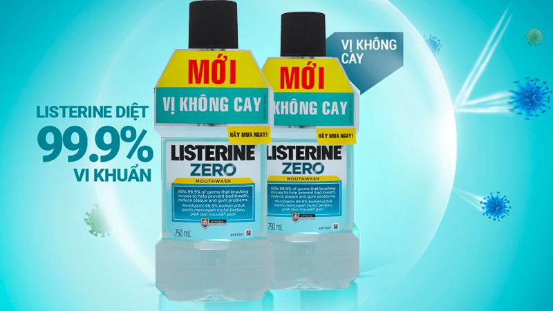 Nước súc miệng diệt khuẩn Listerine Zero