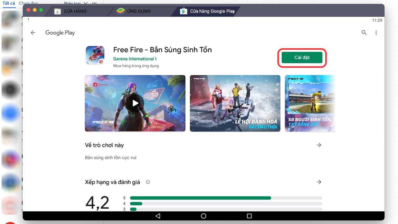 Cách tải Free Fire trên MacBook
