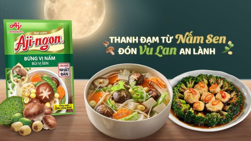 Hạt nêm chay nấm hương Aji-ngon