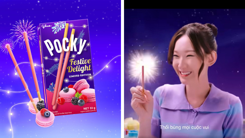 Pocky Festival Flavor is a combination of crunchy biscuit sticks with sweet cream filling