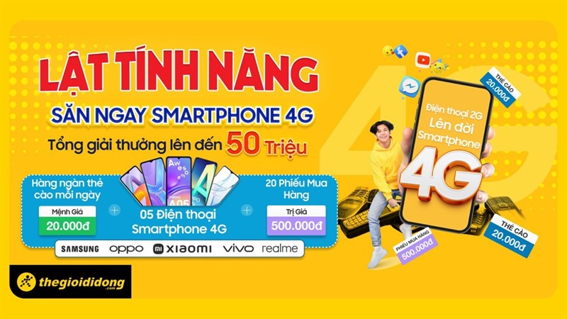 Săn smartphone 4G, tham gia minigame với tổng giải thưởng đến 50 triệu