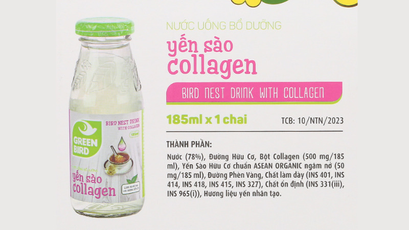 Nước yến sào và collagen Green Bird