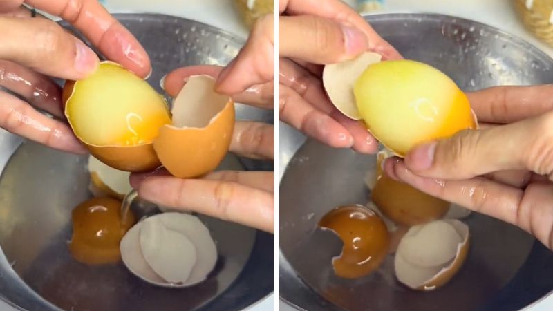 Peel the eggs