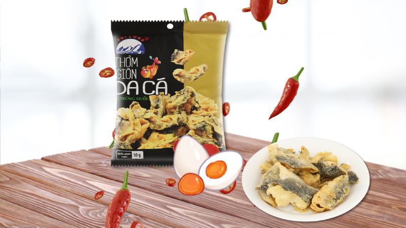 Snack da cá vị trứng muối Phi Long