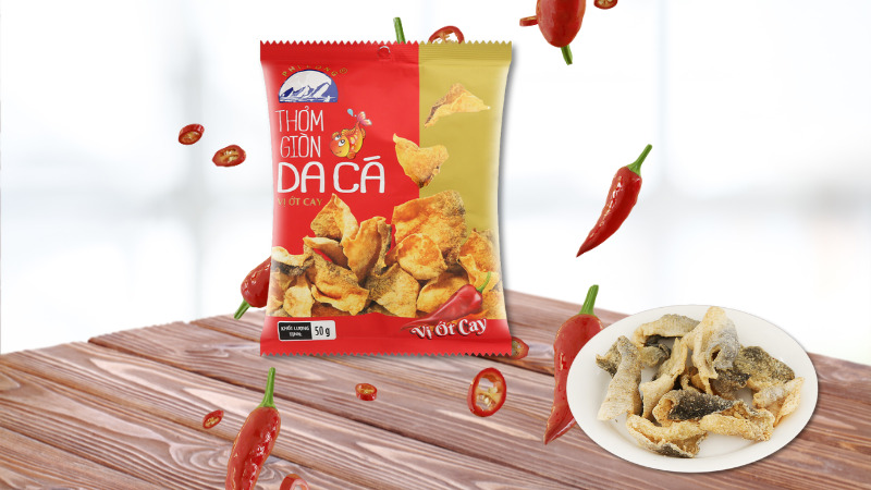 Snack da cá vị ớt cay Phi Long