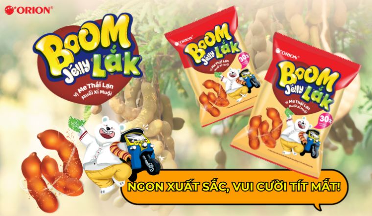 Orion Boom Jelly nay có thêm vị me Thái Lan muối xí muội mới