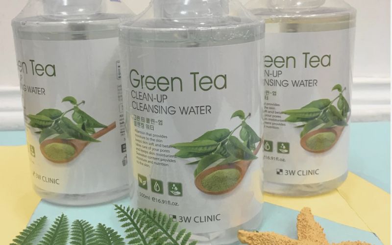 Nước tẩy trang 3W Clinic Green Tea Clean-Up Cleansing Water