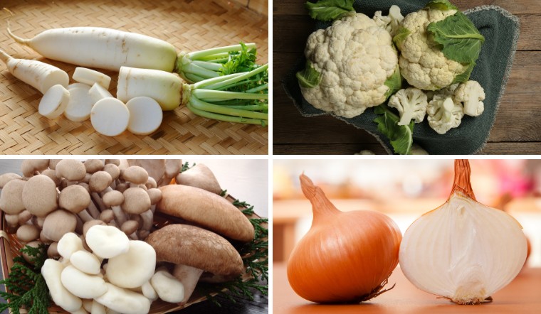 7 loại rau củ quả màu trắng bổ dưỡng, tốt cho sức khỏe