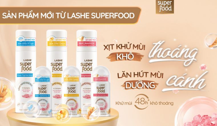 LASHE superfood ra mắt bộ lăn hút khử mùi dưỡng 'cánh' cho từng loại da