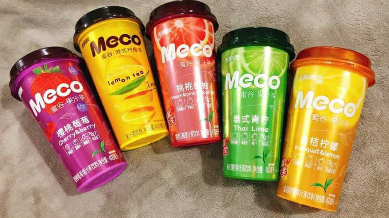 Trà trái cây MECO với 4 phiên bản hương vị nước trái cây thật mới