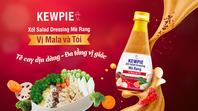 Xốt Kewpie mè rang vị Mala và tỏi là một trong những sản phẩm mới nhất