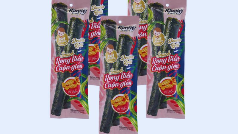 Snack rong biển cuộn vị mực Kimmy