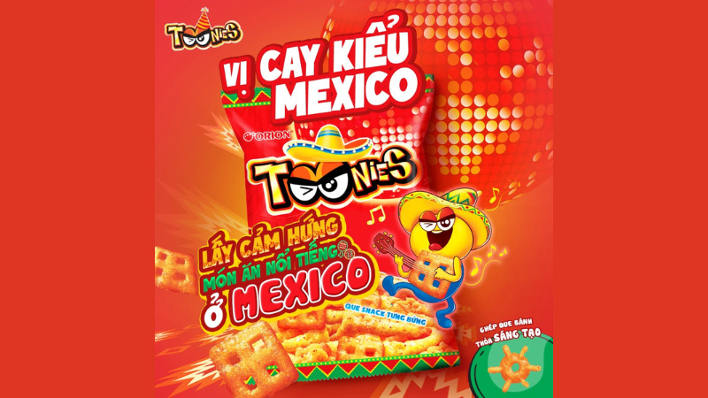 Snack Toonies vị cay kiểu Mexico