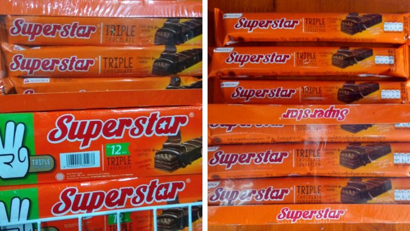 Bánh xốp phủ kem socola Superstar