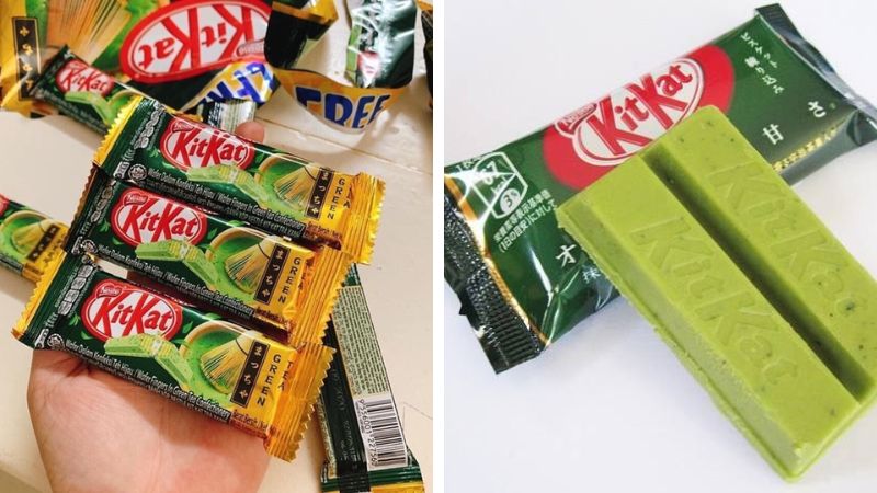 Bánh xốp phủ trà xanh KitKat