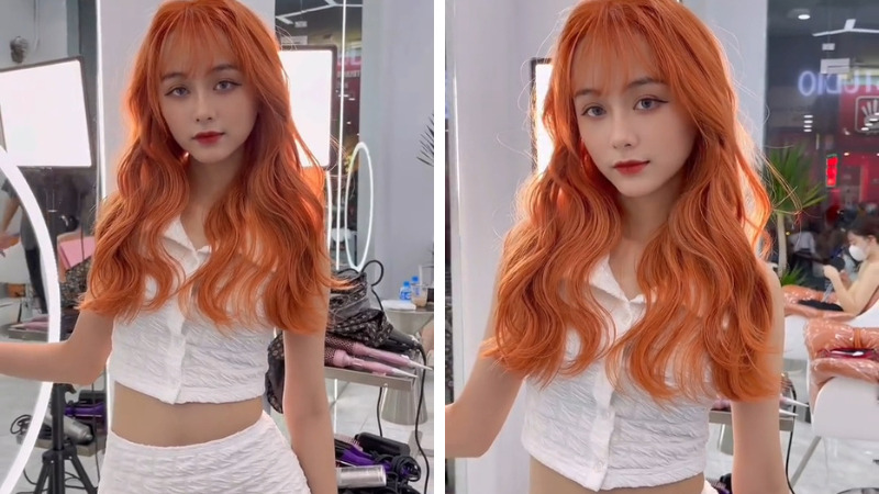 Để màu tóc cam đất lên màu chuẩn và đẹp hơn, bạn cần phải tẩy tóc 