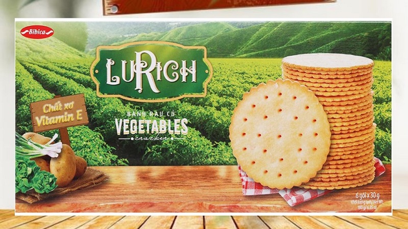 Bánh cracker rau củ Lurich