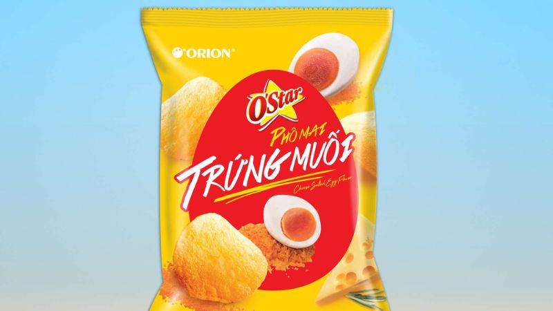 Snack khoai tây vị phô mai trứng muối O'Star