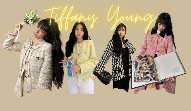 Học Tiffany Young diện áo vải tweed đẹp mùa đông về