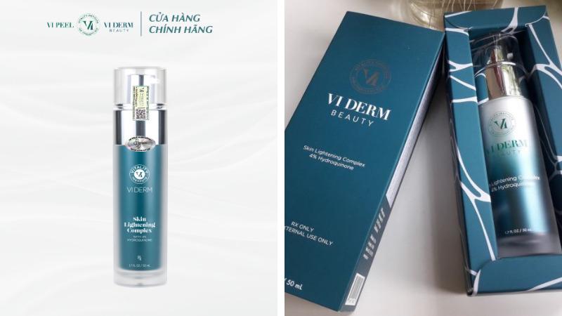 Kem VI Derm Beauty Skin Lightening Complex 4% Rx đựng trong hộp giấy cứng cáp