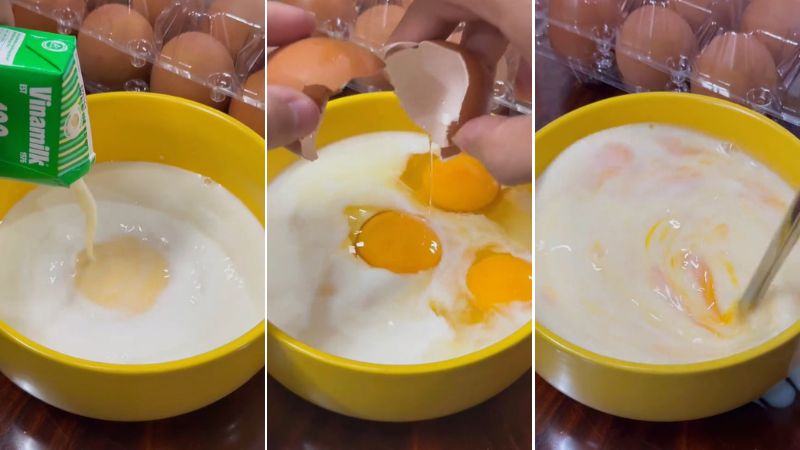  Làm hỗn hợp trứng