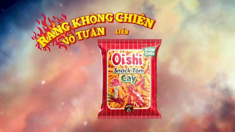 Snack tôm vị cay nồng Oishi