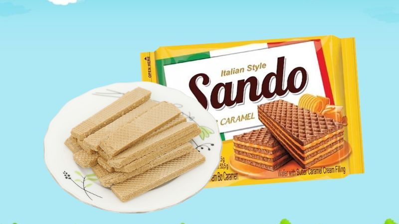Bánh xốp kem bơ caramel Sando
