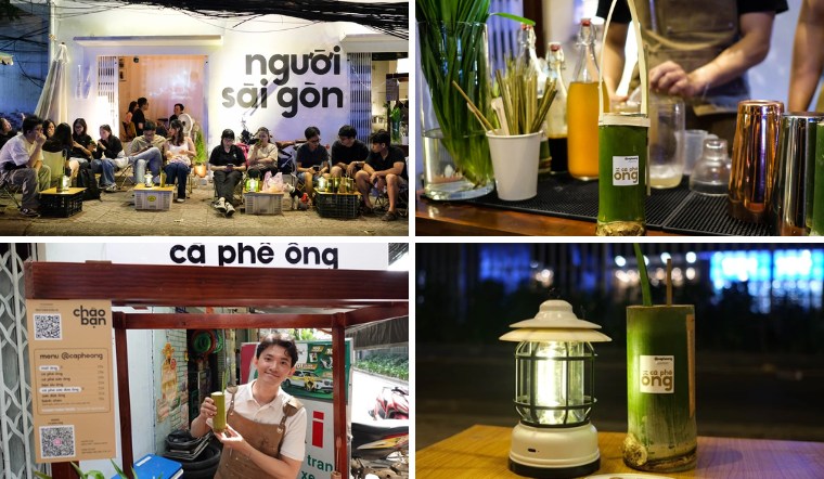 'Đu trend' cà phê ống tre độc đáo, hot nhất Sài Gòn