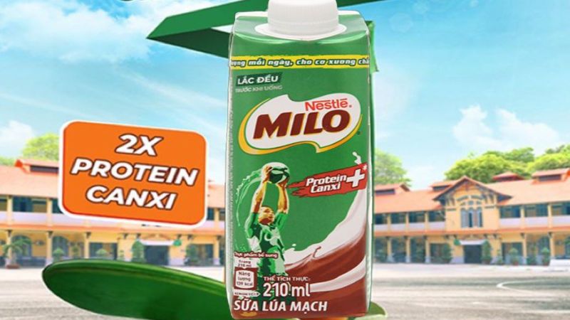 Thùng 24 hộp sữa lúa mạch Milo nắp vặn 210ml