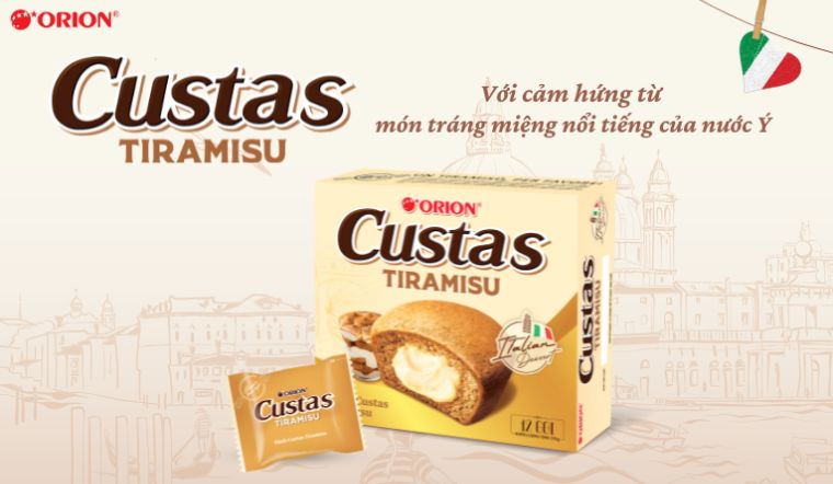 Bông lan Custas Tiramisu - mang đến vị ngon đậm chất Ý