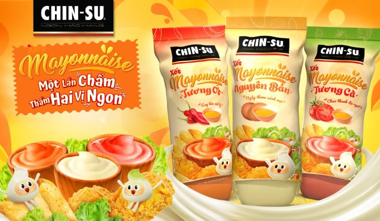 CHIN-SU với 3 loại xốt mayonnaise mới, chấm gì cũng ngon