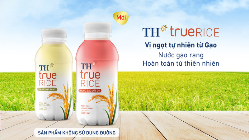 Nước gạo rang TH True Rice có vị ngọt hoàn toàn tự nhiên từ gạo
