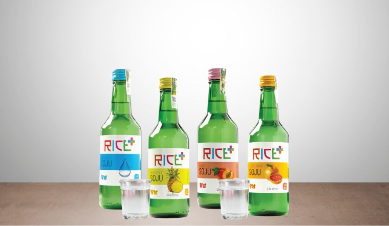 Thử ngay rượu soju Rice+ vị ngon tươi mát từ trái cây