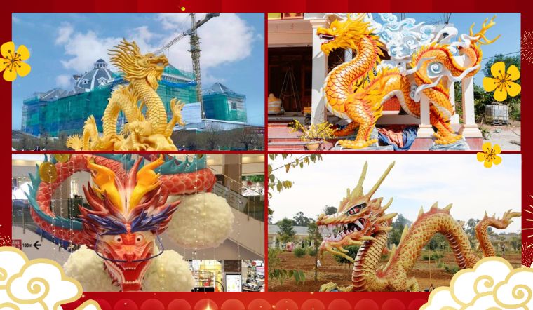 Chiêm ngưỡng linh vật Rồng với đủ mọi sắc thái trước thềm năm mới 2024
