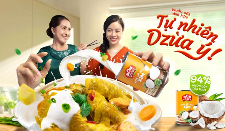 Nước cốt dừa xim Mom cooks cho mọi món ngon thêm chuẩn vị